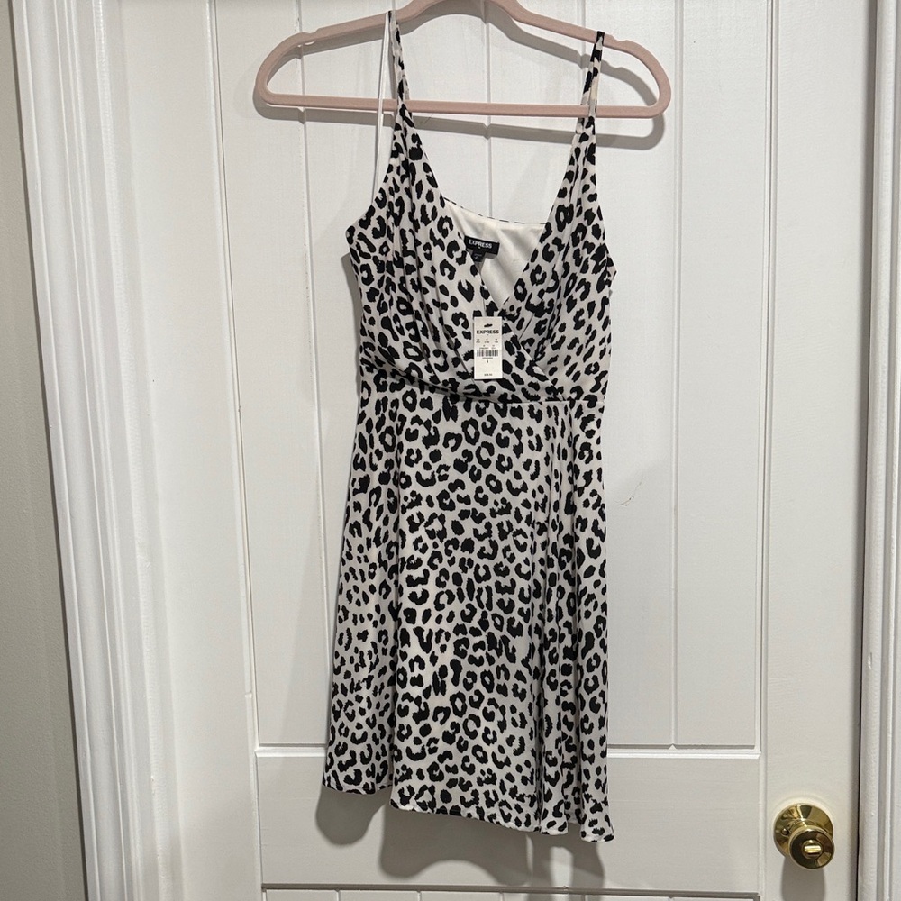 Leopard Print Spaghetti Strap Dress